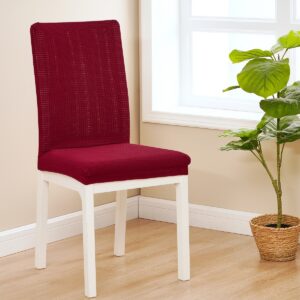 4Home Napínací voděodolný potah na židli Magic clean červená, 45 – 50 cm, sada 2 ks