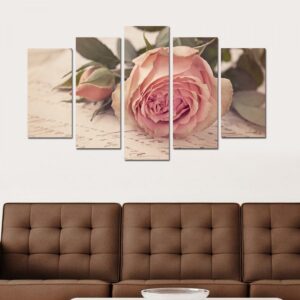 Hanah Home  Vícedílný obraz Love Letter With A Rose 110×60 cm