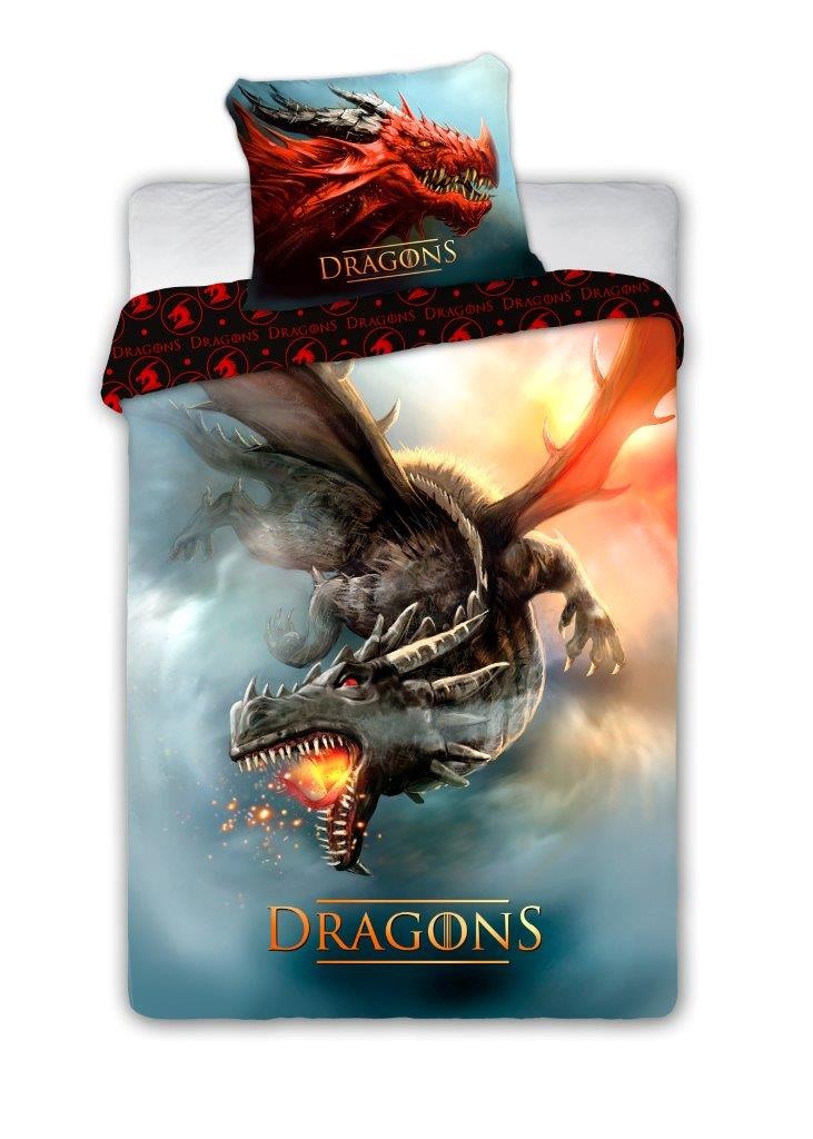 Faro Bavlněné povlečení Dragons 028 - 160x200 cm