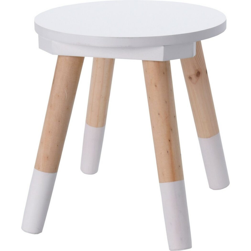 Dětská dřevěná stolička Kid´s collection bílá