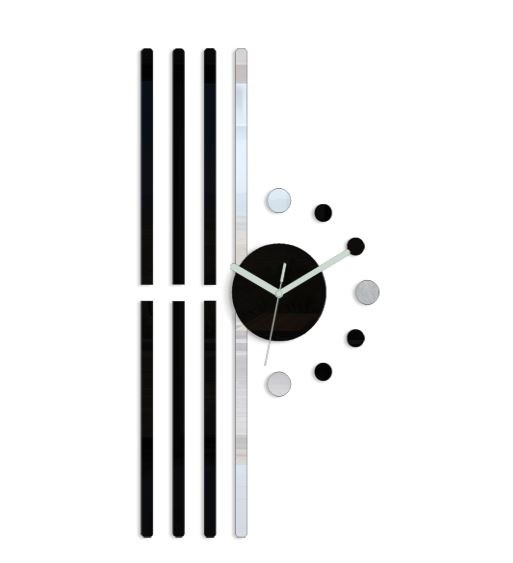 ModernClock 3D nalepovací hodiny Line černé