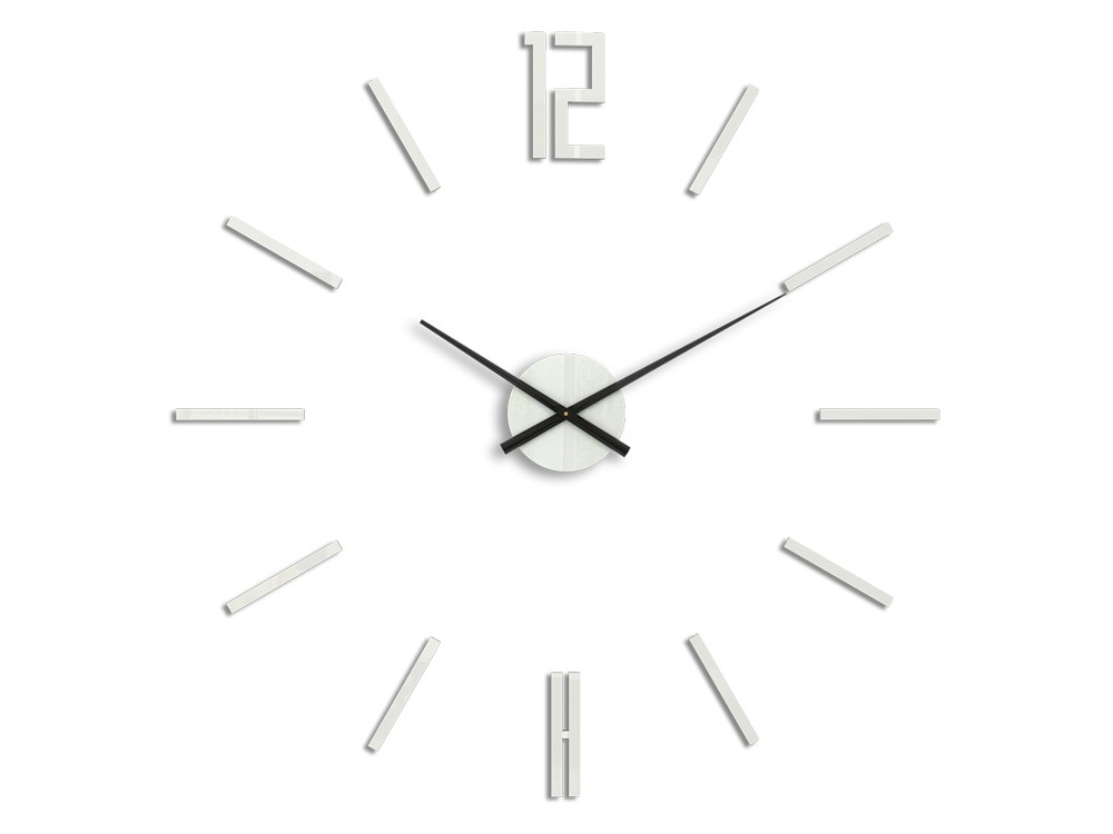 ModernClock 3D nalepovací hodiny Carlo bílé