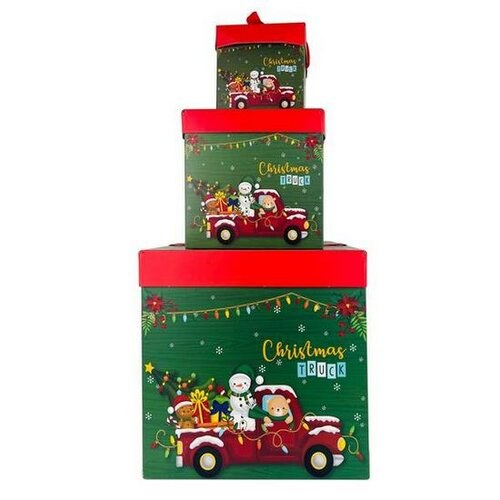 Toro Sada vánočních dárkových krabic se stuhou Christmas Truck