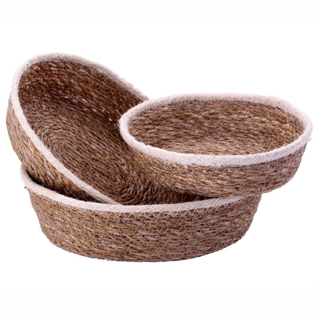 Toro Sada oválných košíků z mořské trávy